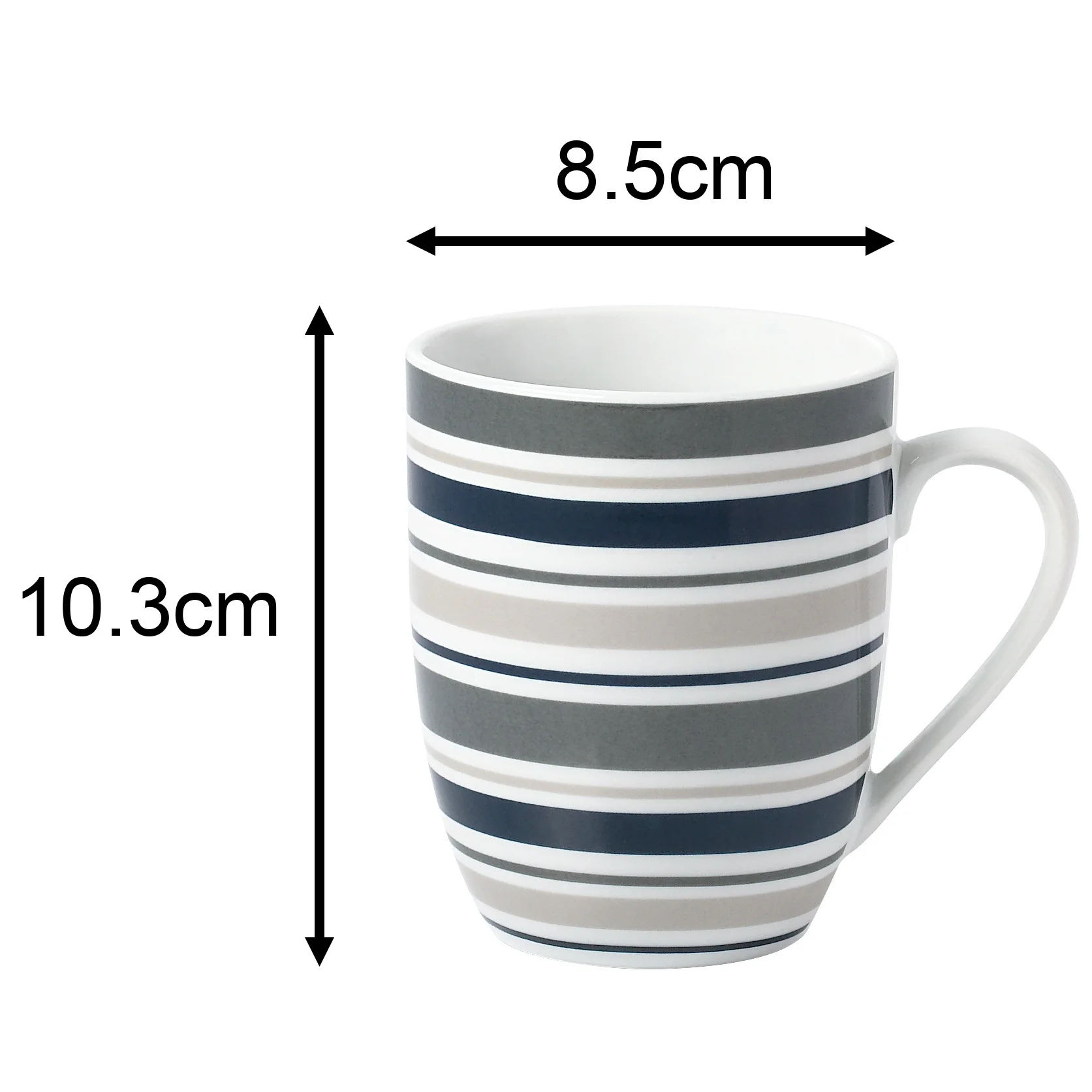 Picture 6: Waterside London 24pc Brompton Grey Stripe Porcelain Dinner Set
