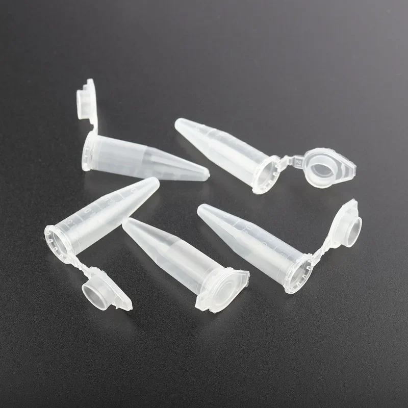 100pcs Home Garden Storage Clear Plastic Bottles Centrifuge Tube Transparent Container With Cap