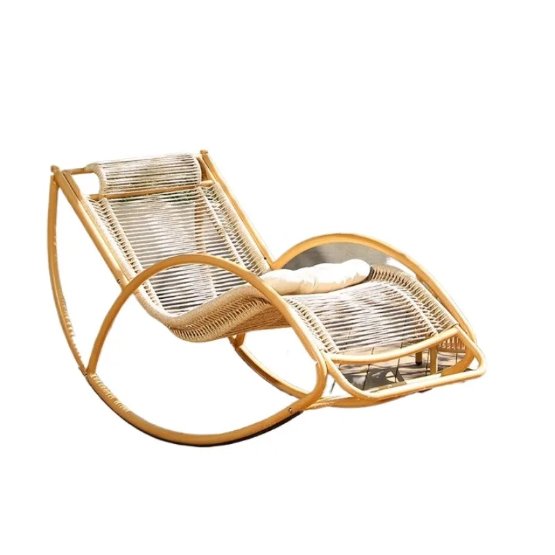 هزاز مستلق الكبار النوم شرفة المنزل الترفيه الغداء استراحة النمط الصيني الجديد الكبار كرسي سعيد الروطان