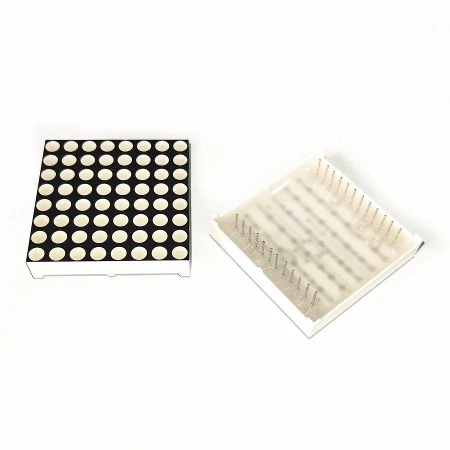 10Pcs Brightness Red+Yellowgreen 3.75mm 8*8 LED Dot Matrix Module KYX-1588AHG/BHG 38*38*7MM LED Digitron Common Cathode Digital