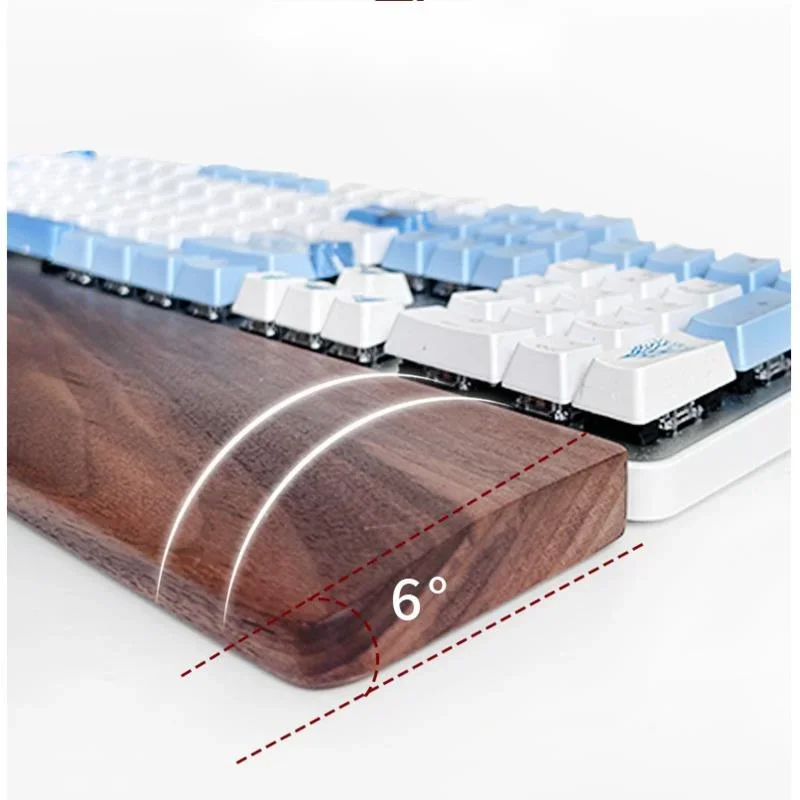 Walnut Solid Wood Hand Support Office Desktop Supporting Palm Wrist Protection Keyboard Tray Bevel Angle Non Slip Mat