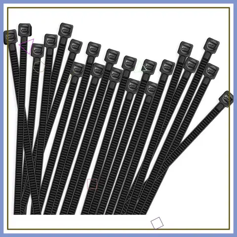100pcs Heavy Duty Cable Zip Ties 8 Inch, 50lbs Tensile Strength, Self-Locking Nylon Tie Wraps for Indoor & Outdoor