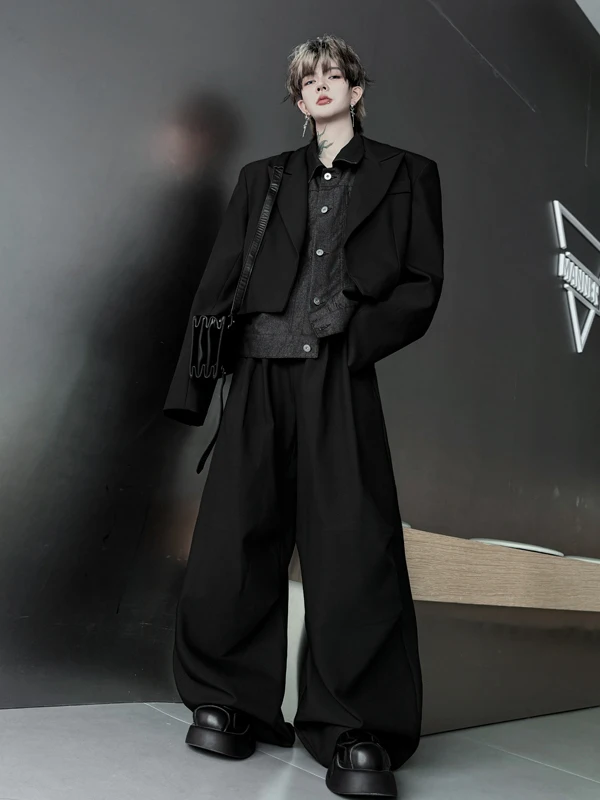 

2025 New Color Blo Casual Suit Two-Piece Set Long Pants High-End Trendy Brand Haome Youthful Autumn Faion M Outerwear