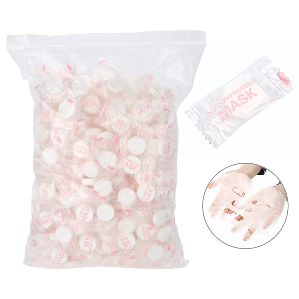 

Disposable Facial Mask NOn Woven Compressed Face Mask DIY Facial Mask 500pcs Compressed Facial Mask