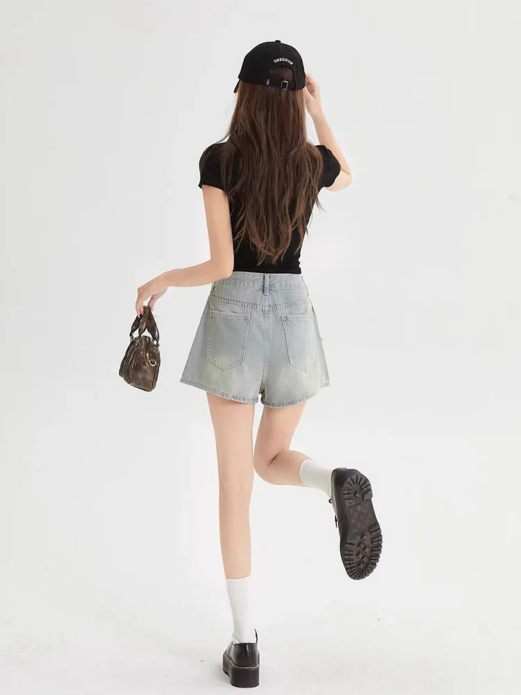 

plus Size Denim Skirt Women's Pear ape Summer New Small Size Belted Skirt Pants Asymmetrical A-Line f-length Skirt