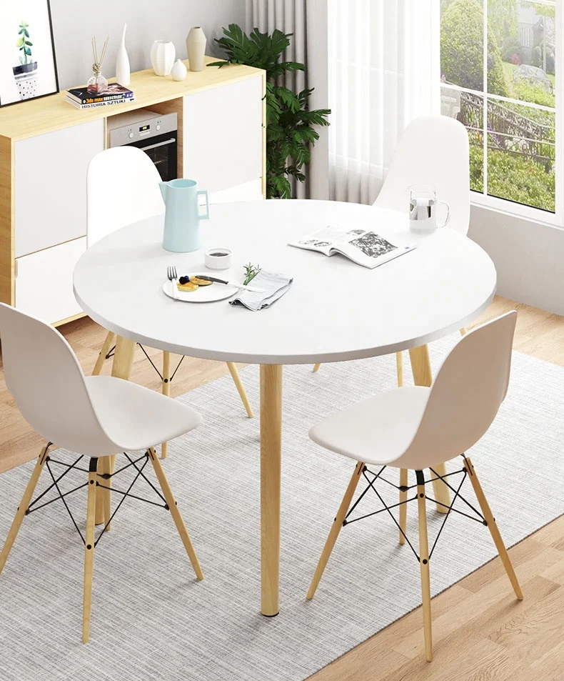 Modern Simple Rent small flat round Table family balcony dinner reception negotiation table and chair combination