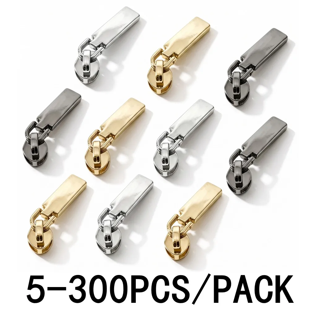 5/50/200/300Pcs 3# Zipper Sliders for Nylon Zippers Clothes Jacket Zip Puller Backpack Zips Head Repair Kit  Accessory WHOLESALE
