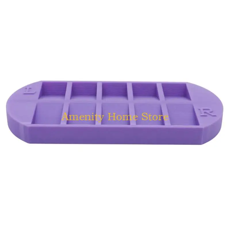 F26C Manicure Station Storage Tray for False Use, Plastic Sectioned Sorter for Desk Display, Sorting, and Small Goods