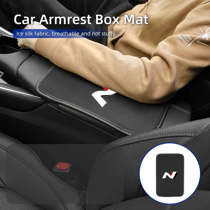 Car Armrest Box Pad Center Console Arm Rest Mat Auto Interior Accessories For Hyundai N I30 I20 IX35 Tucson Accent Elantra Getz