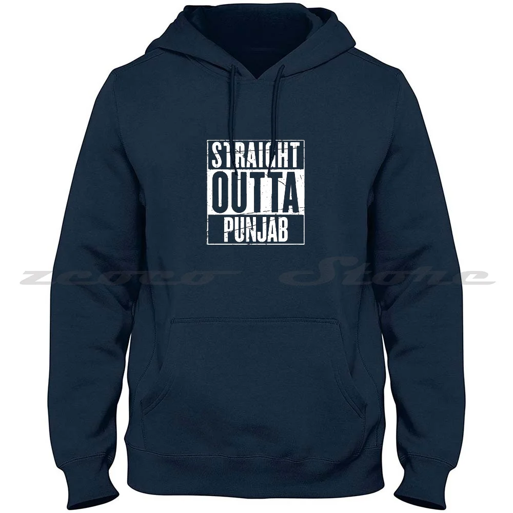 Straight Outta Punjab Fashion Hoodies High-Quality Sweatshirt Straight Outta Punjab Sikh Punjab Punjabi Sikhi India Khanda