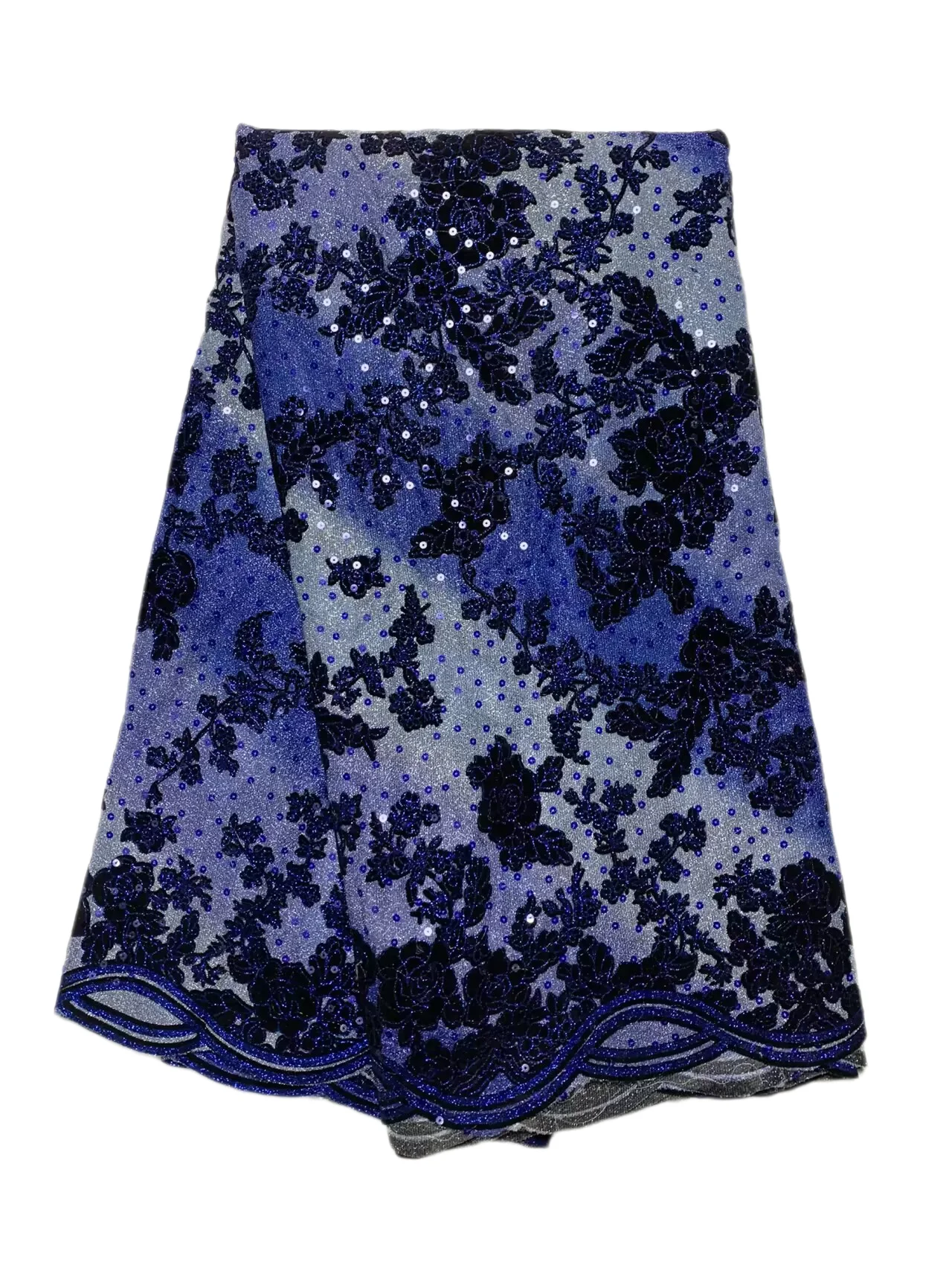 

Multicolor French Sequins Flocking Velvet Lace Fabric 2025 High Quality African Velvet Lace Fabric For Women Luxury Party Dress