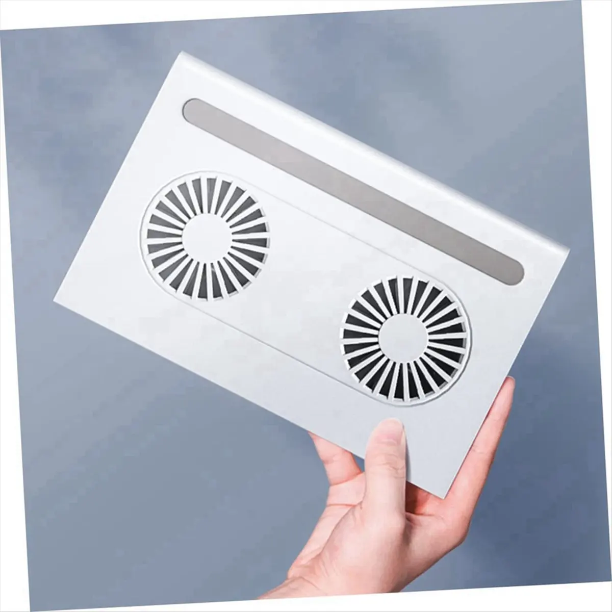 

MYdaY- Охлаждающая подставка для ноутбука Охлаждающая подставка для ноутбука с двойным вентилятором Портативный кулер для ноутбука Бесшумная складная подставка для планшета