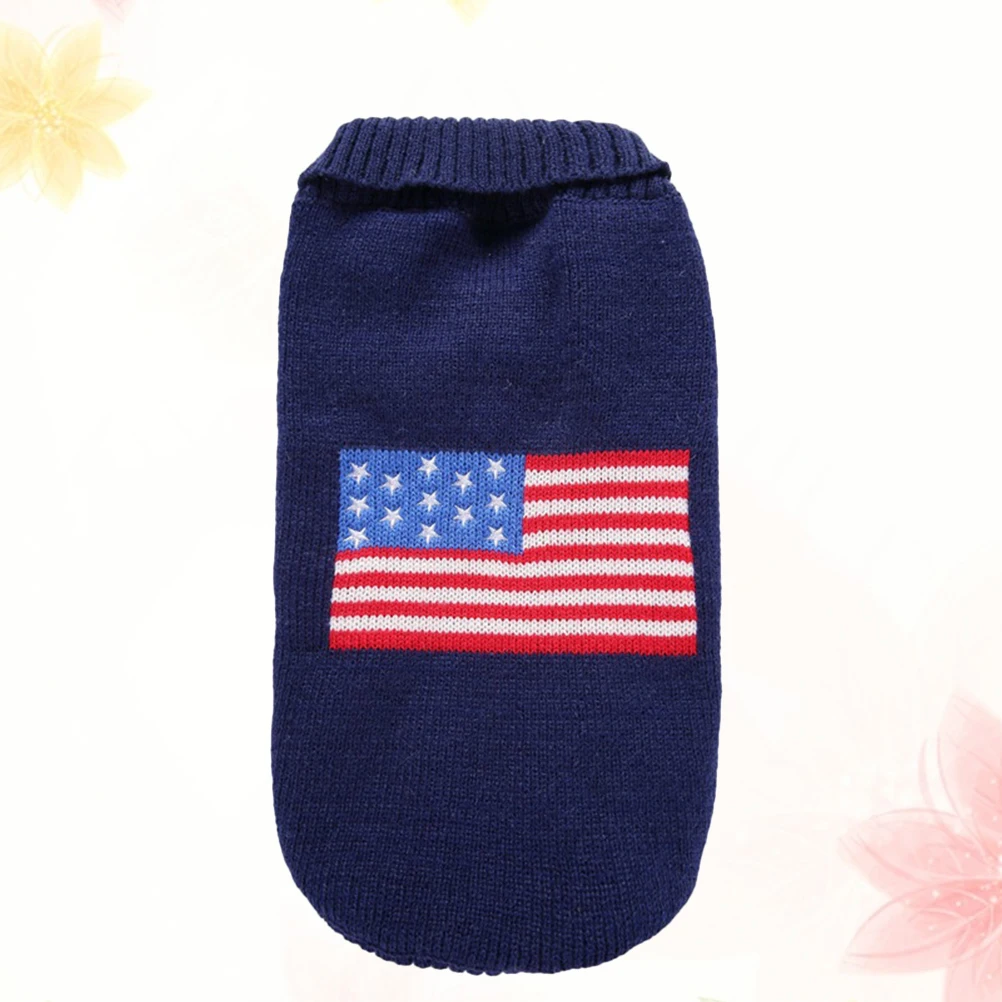 

Ups Pet American Flag Sweater Hoodies Puppy Sweaters Dog's Clothes Winter Cloak for Dogs