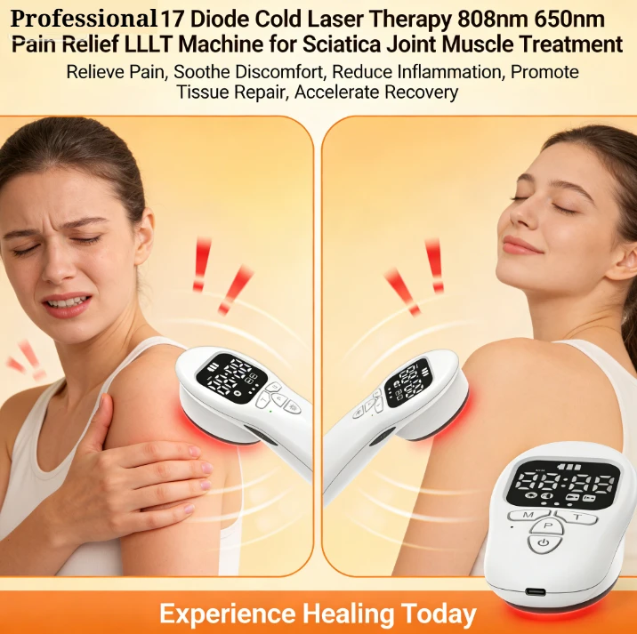 

Медицинский аппарат для холодной лазерной терапии 520 мВт, 808 нм, 650 нм, без лекарств, для облегчения боли при болях в спине, ишиасе, артрите