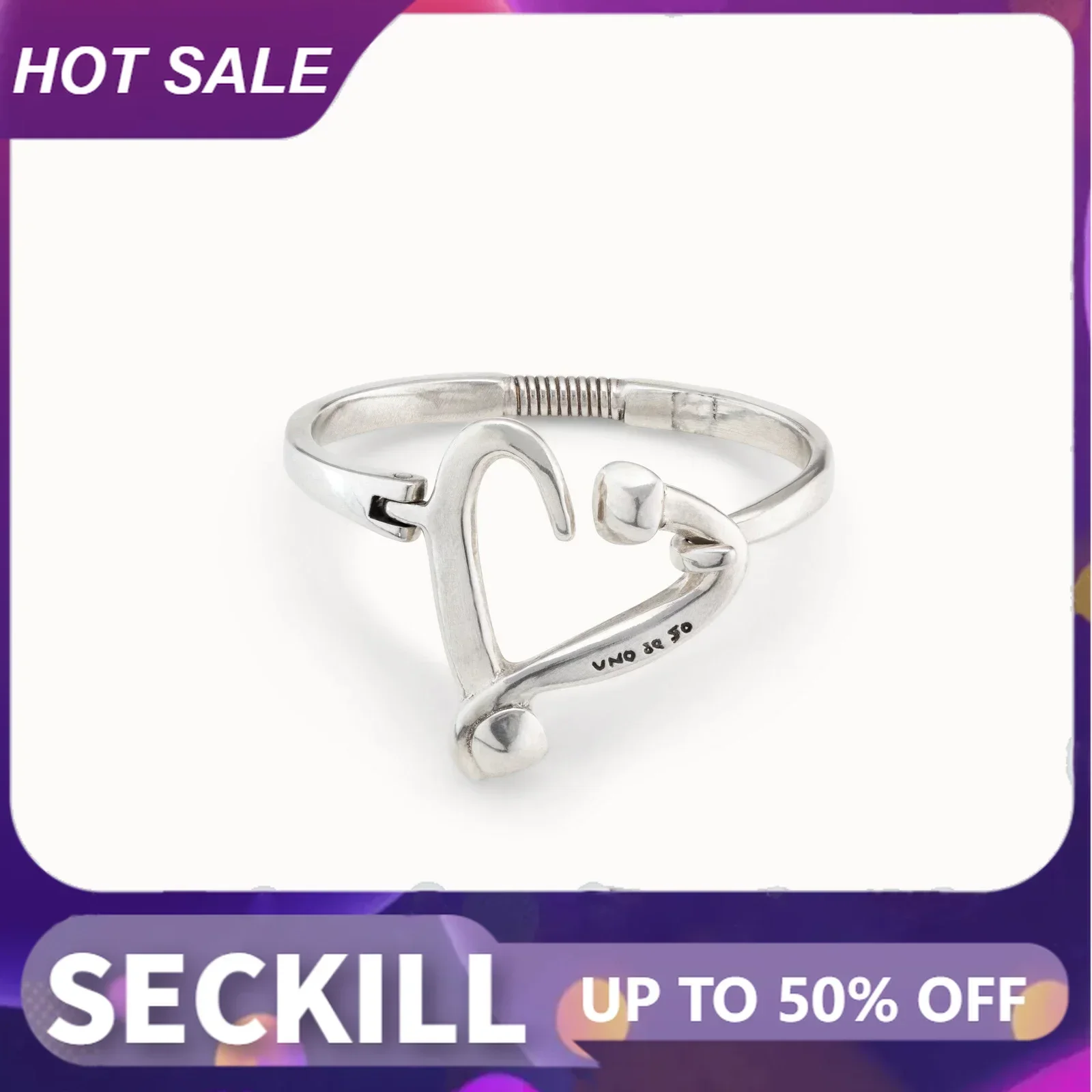 

UNO-Original Heart Shaped Bracelet for Women, High Quality Jewelry, Noble and Elegant Style, Gift, Fashion, New