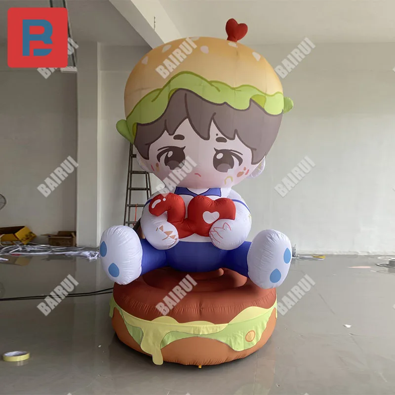 

Inflatable cartoon hamburger model Star Idol fans will come to the aid of the airport pick-up concert punch card photo props