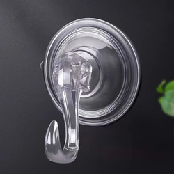 Suction Cup Hooks Clear Reusable Heavy Duty Vacuum Suction Cup Hooks Glass Kitchen Bathroom Hooks for Towel