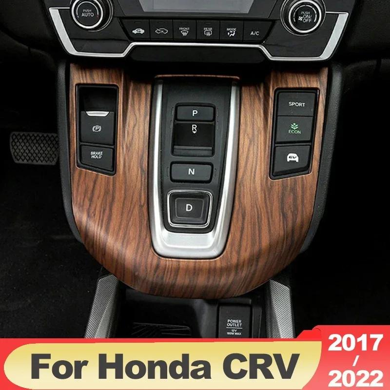 For Honda crv CR-V 2017 2018 2019 2020 2021 2022 Hybrid ABS Car Internal Gear Shift Box Panel Cover Case Trim Frame Stickers view 3
