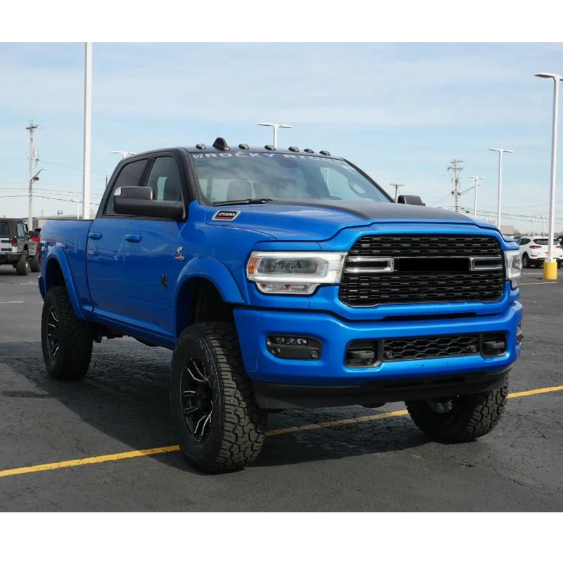 المصد الأمامي لـ RAM 2500 3500 مقسم الكسوة السفلية 2020 2021 2022 2023 2024 مصبغة الديكور الكسوة المائية الأزرق اللؤلؤ #2