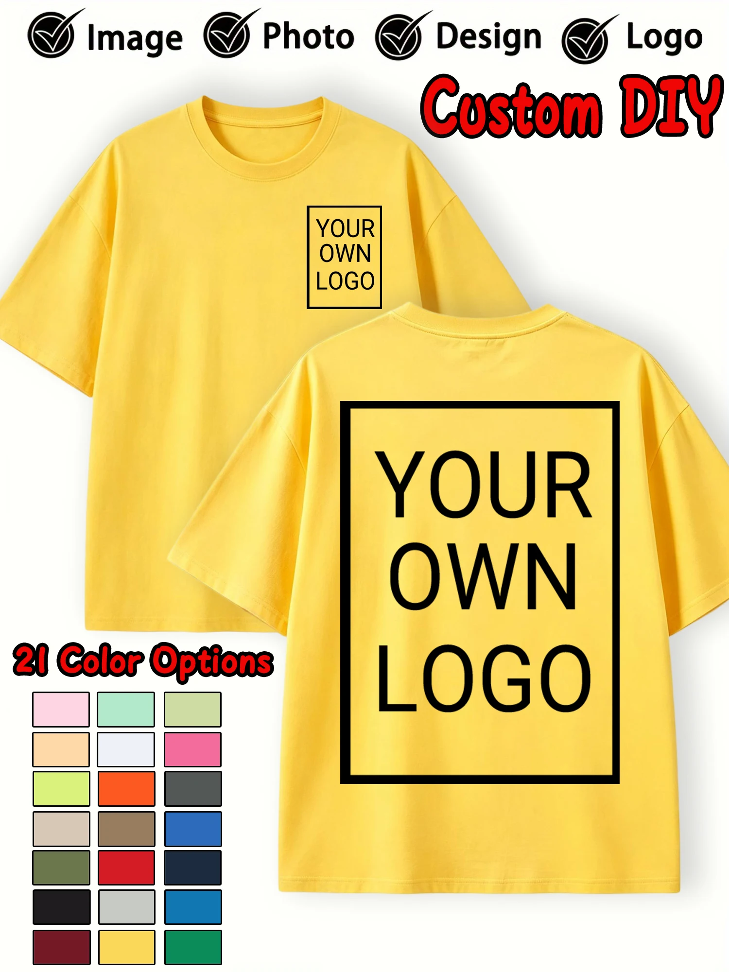 Sommer-T-Shirts für Paare, personalisiertes Muster, individuell, lässig, locker, für Herren, kurzärmelig, aus Baumwolle, weiche Kleidung, All-Match-Team-Arbeitskleidung – Detail 27