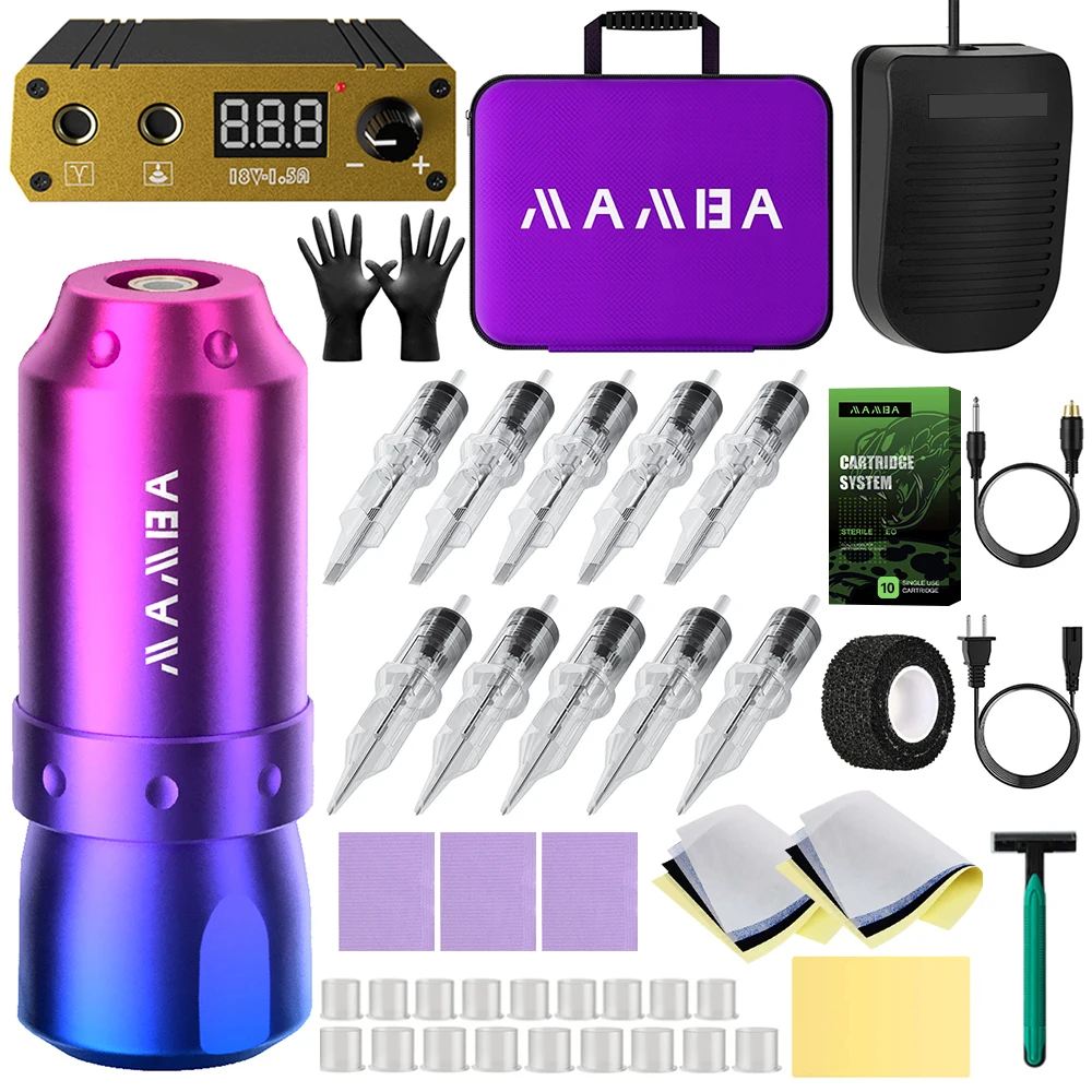 

Tattoo Machine Kit Rotary Pen Set With Tattoo Power Supply Cartridge Needles Tattoo Set For Tattoo Beginners Supply