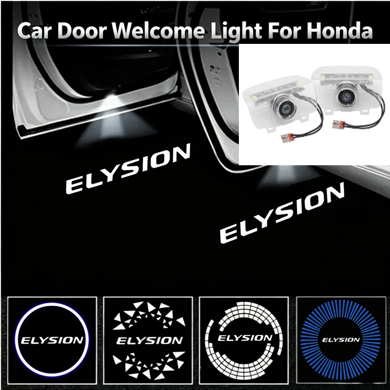 2PCS HD Ghost Emblem Projector Door Courtesy LED Welcome Lighting For Honda Elysion 2012‑2024 Interior Upgrade Car Accessories