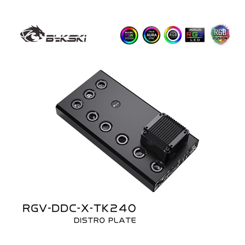 Bykski acrilico Distro Plate / Board per PC Cooler System Case / Fit tubo rigido/Combo DDC Pump / RGV-DDC-X-TK120/240/360