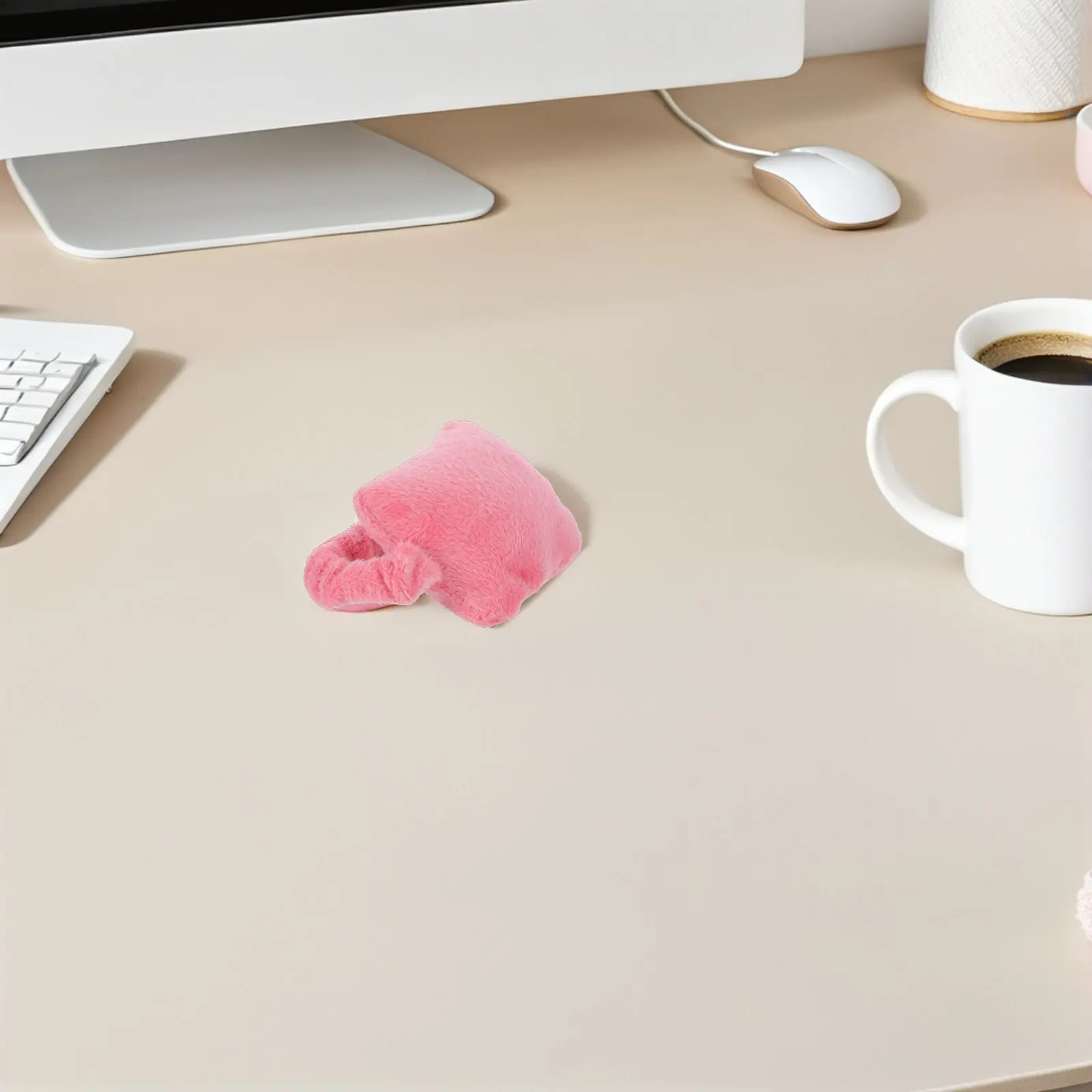 Wearable Mouse Pillow Memory Foam Support Keyboard Wrist Rest Home Office Laptop Computer Typing Cushion Mat Pink