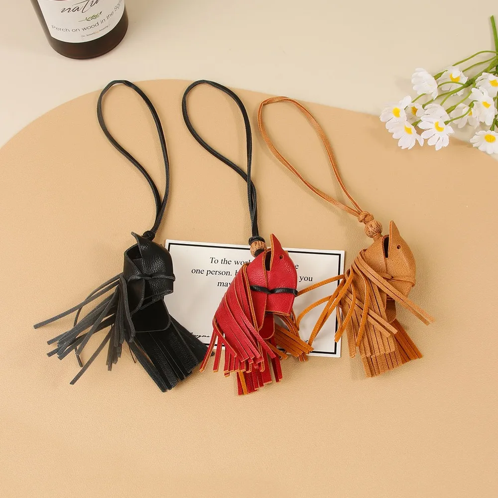 Horse Tassel Bag Charm Long Fringe Loop Hanging Handbag Accessory Purse Decoration Equestrian Inspired Horse Lover Gift for Her