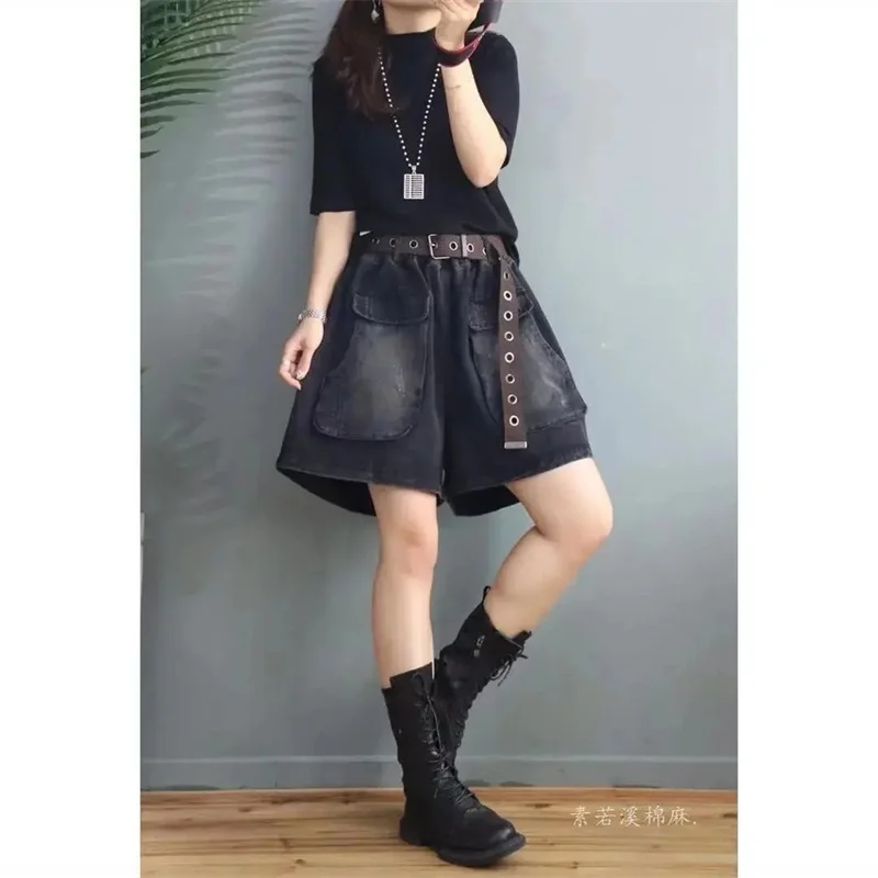 Jeans Women's Loose All-Match Casual Pants Women Shorts Jeans Female Denim Pants Retro 2022 New Summer Thin Pant