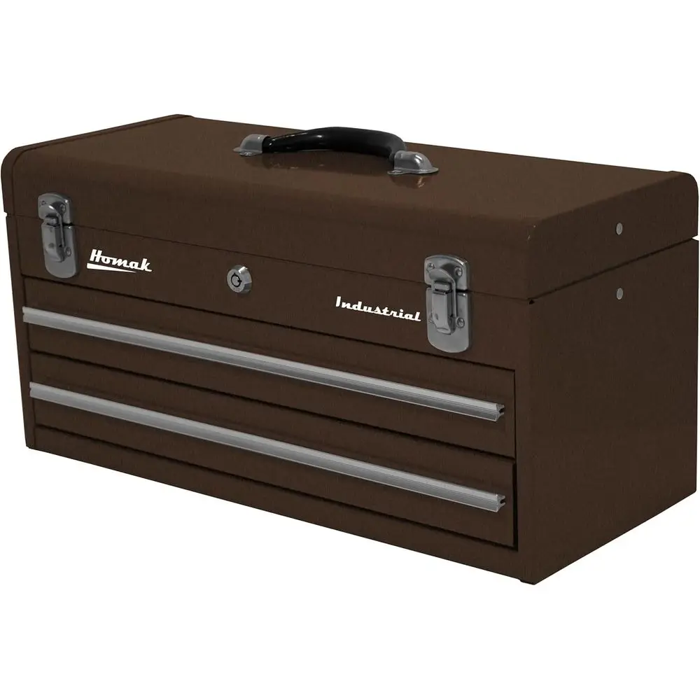 

20-дюймовый промышленный ящик для инструментов с двумя выдвижными ящиками, коричневое порошковое покрытие