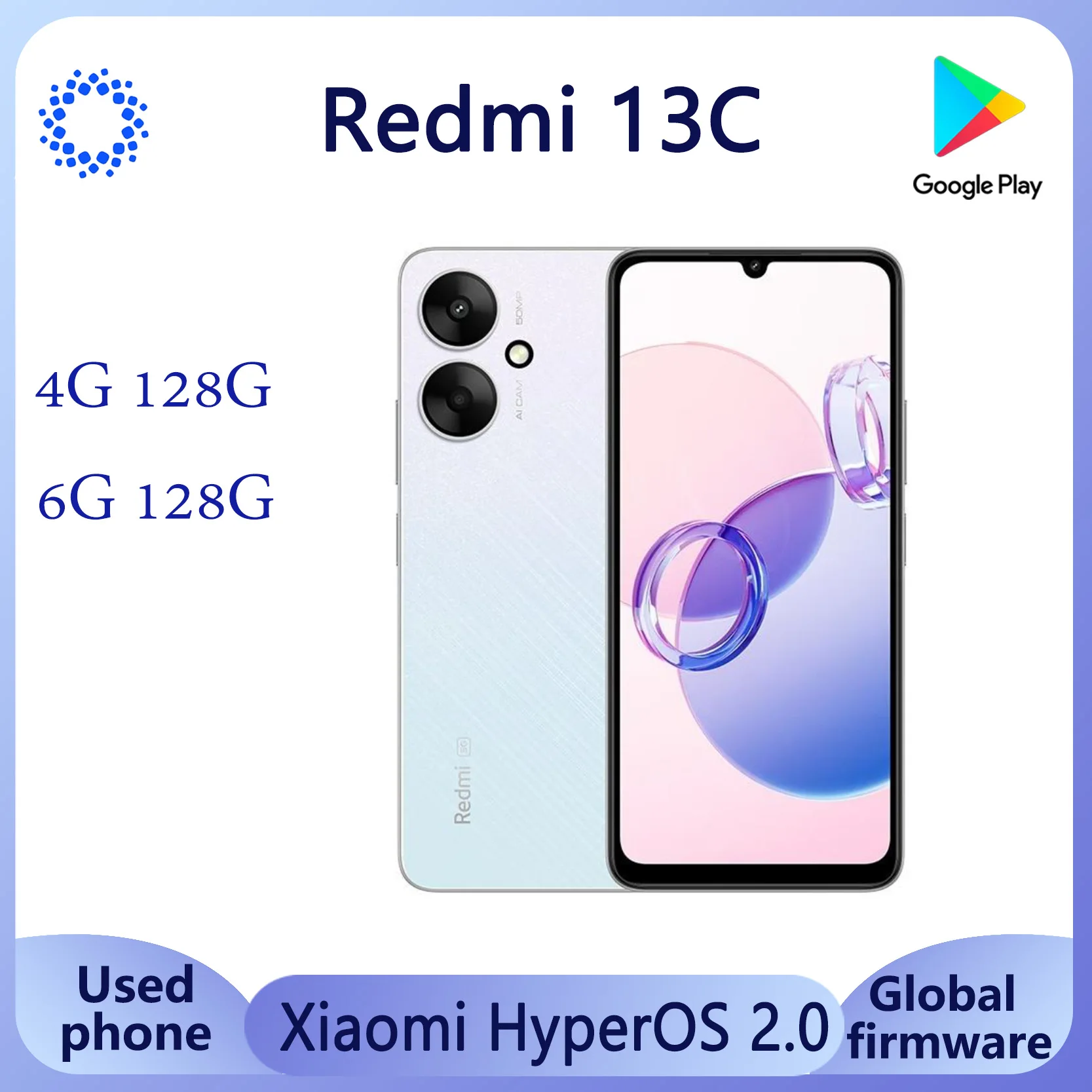 

Redmi 13C 5G 6.74inch Screen HyperOS 2.0 SmartPhone 128/256GB Battery Capacity 5000mAh 50MP Camera Used Phone