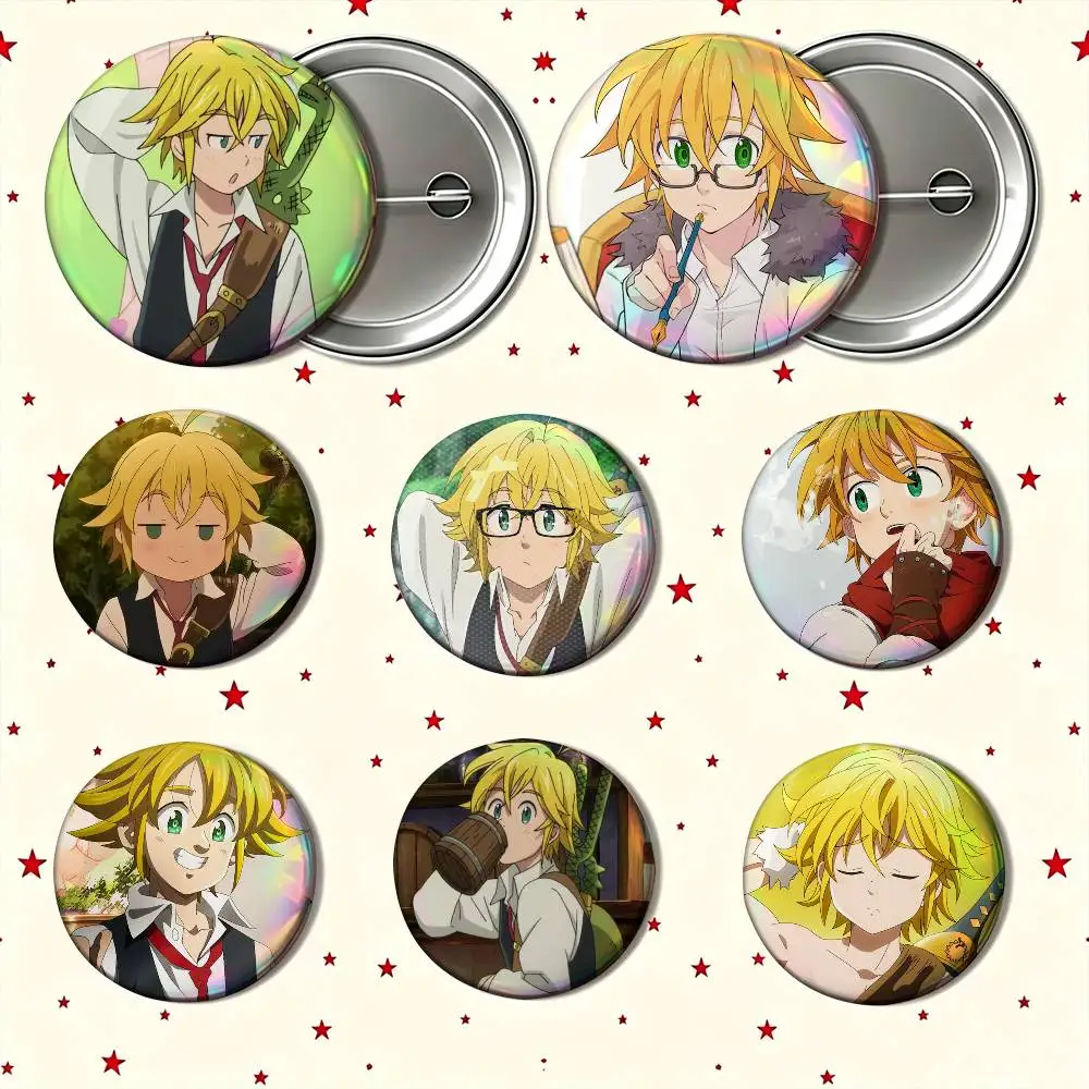 M-Meliodas The Seven Deadly Sins Custom Enamel Pin Badges 25mm 32mm 44mm 58mm Backpack Hat Decor Toys Gifts