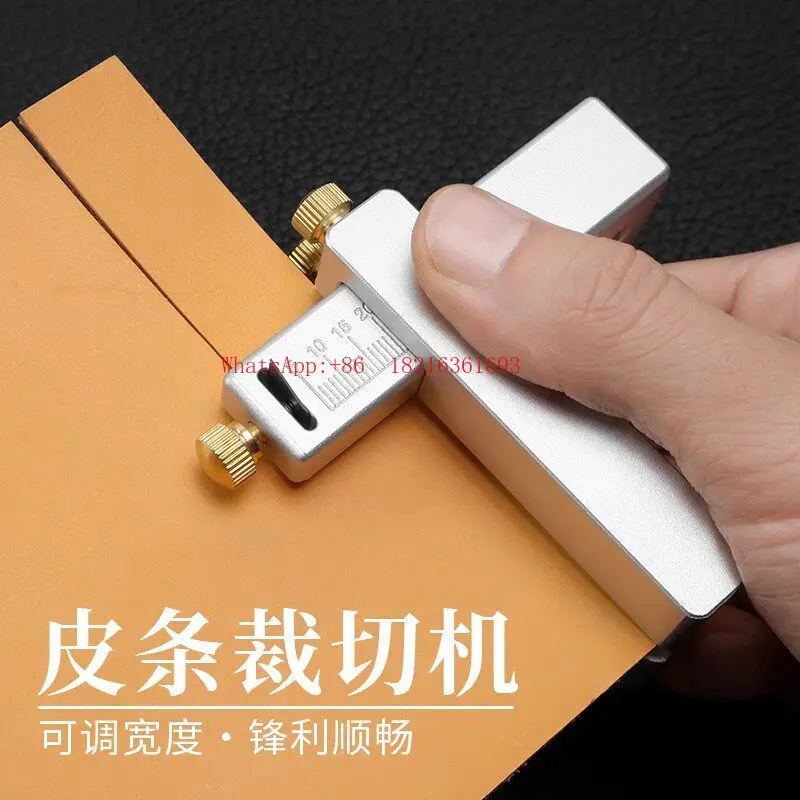 New Mini Aluminum Alloy Handle Belt Cutting Leather Strap Rope Splitter Leather Cutting Strip DIY Tool