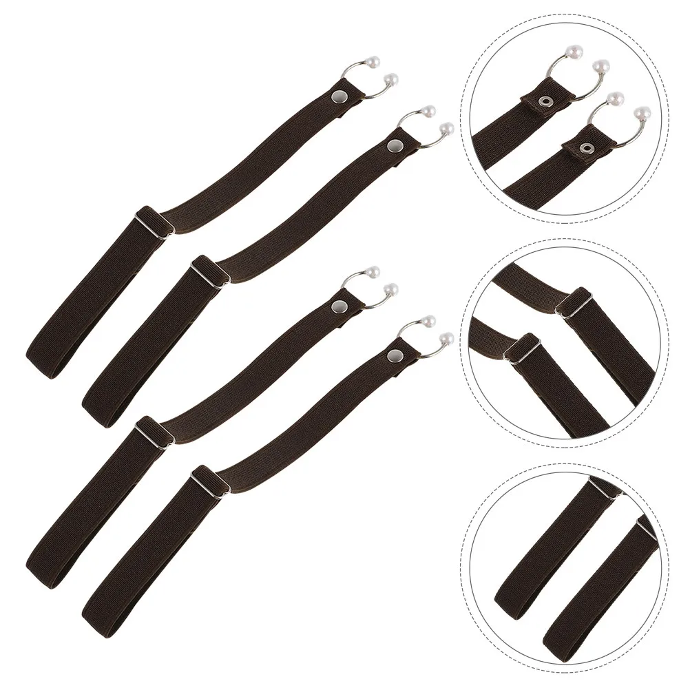 

4 пары противоскользящих декоративных пряжек для шнурков, эластичные ремешки для обуви, съемные сменные ремешки для высоких каблуков, предотвращающие распускание обуви