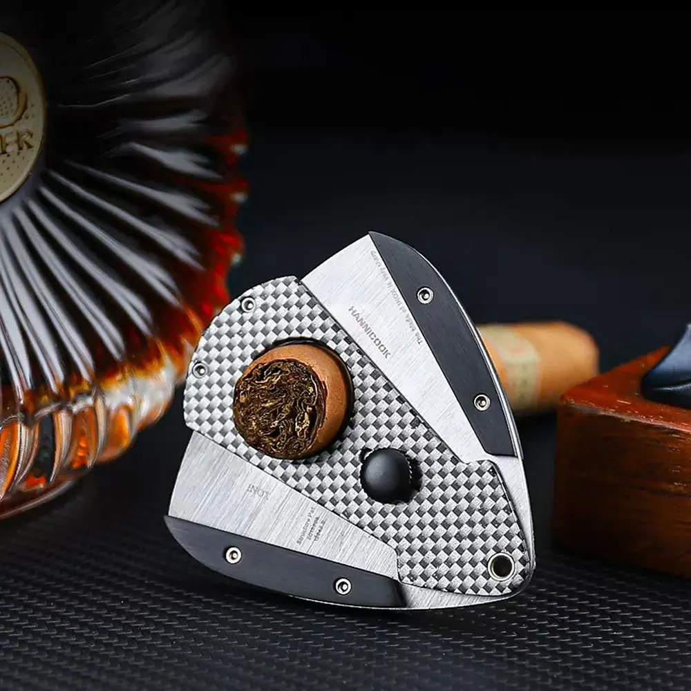 Pemotong Cerutu Hadiah Gunting Cerutu Guillotine Pemotong Klasik Logam Baja Tahan Karat Baru