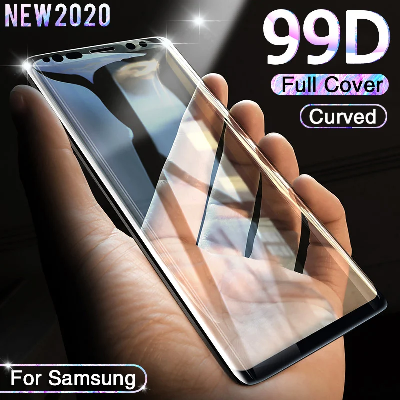

2pcs Full Curved Tempered Glass For Samsung Galaxy Note 9 8 S9 S8 Plus Screen Protector On Samsung S7 S6 Edge Protective Film