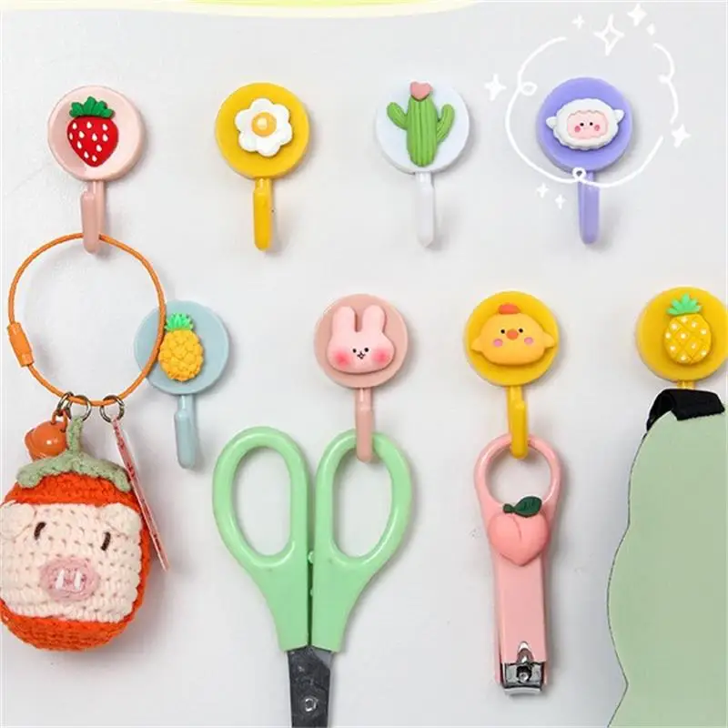 500Pcs/Lot Creative Style Self Adhesive Hook Kitchen Bathroom Wall Hooks Non-marking Hook Household Hanging Hooks Wholesale