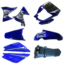 For Yamaha XTZ125 JYM125 Motorcycle Full Set Body Plastic Covers Head Light Cover Mudguard Side Panels Tank Protecter Blue White