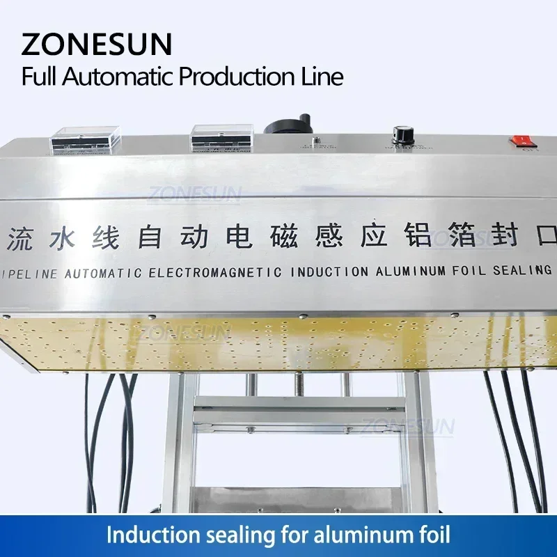 ZONESUN ZS-FAL180R6 Linea etichettatrice per tappatura e riempimento di bottiglie liquide completamente automatica con sigillatrice a induzione