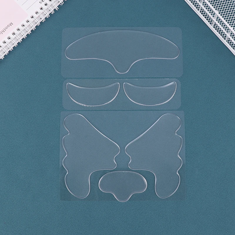 8pcs Reusable Face Forehead Neck Eye Sticker Pads Chest Patches Silicone Patches Silicone Wrinkle Removal Sticker Skin Care