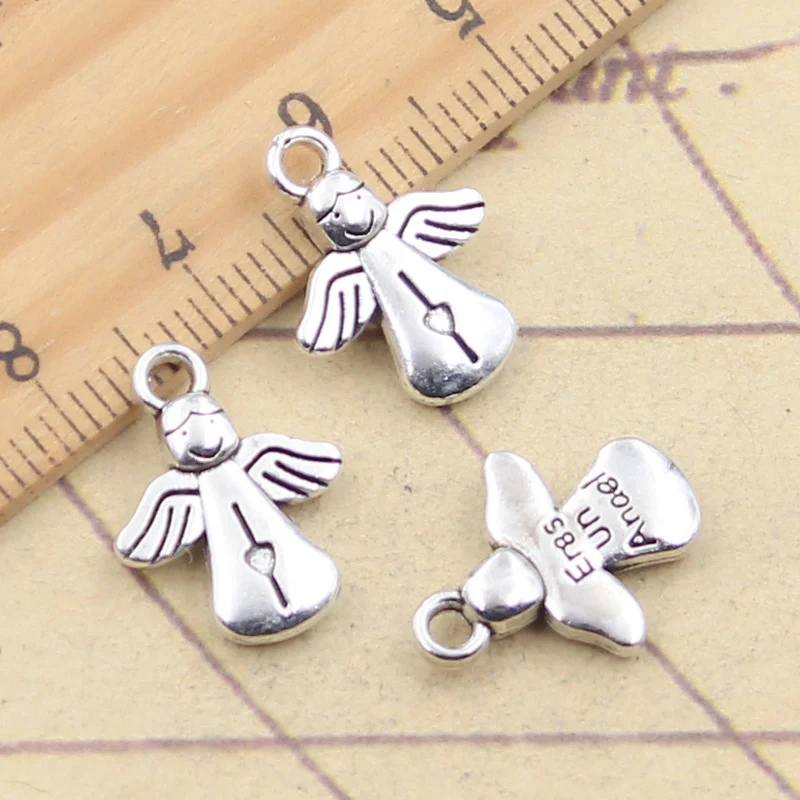 20pcs Charms Angel 17x13mm Tibetan Silver Color Pendants Antique Jewelry Making DIY Handmade Craft