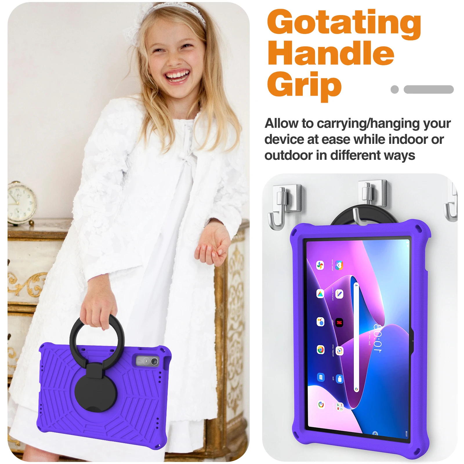Rotating Case For Lenovo Xiaoxin Pad Plus Tab P11 Gen2 2023 TB350FU XU Pad Pro 2021 2020 TBJ716F TBJ706F 11.5