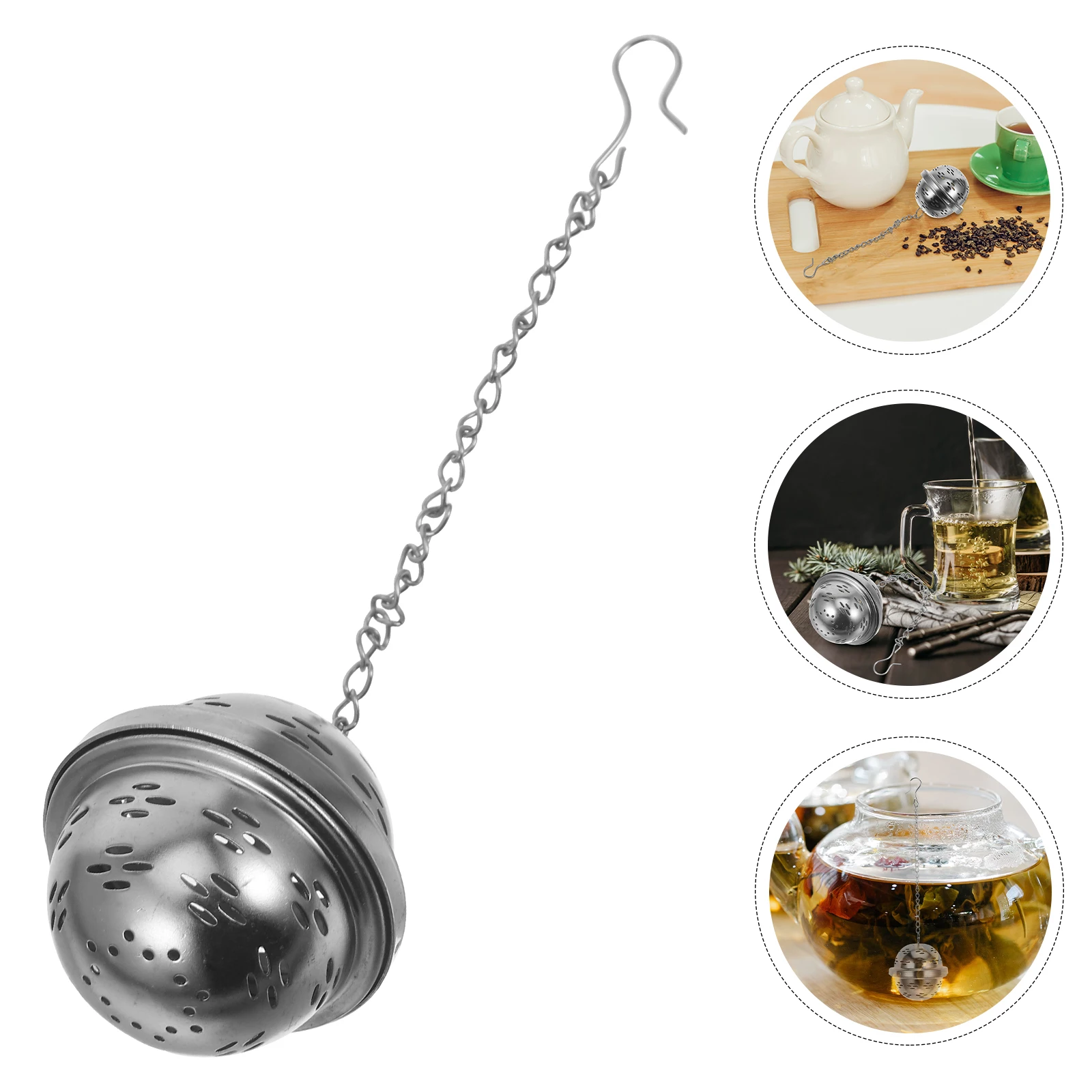 

Stainless Steel Seasoning Filter Spice Tea Infuser Mesh Pot Stew Soup Strainer Leak Proof Kitchen Cooking Accessories Tea