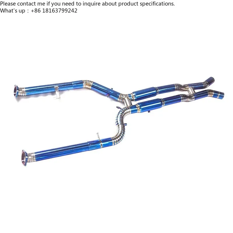 M3 M2 M4 G80 G87 G82 3.0T Catback high-performance titanium alloy H-type resonator with equal-length middle exhaust pipe