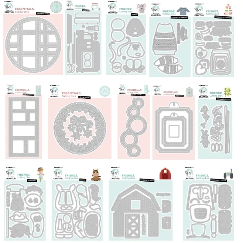 Waterlelies Freddy Nested Squares Blocks Hearts Get Well Soon Metal Cutting Die Silicone Stamp Scrapbooking Stencil Photo DIY