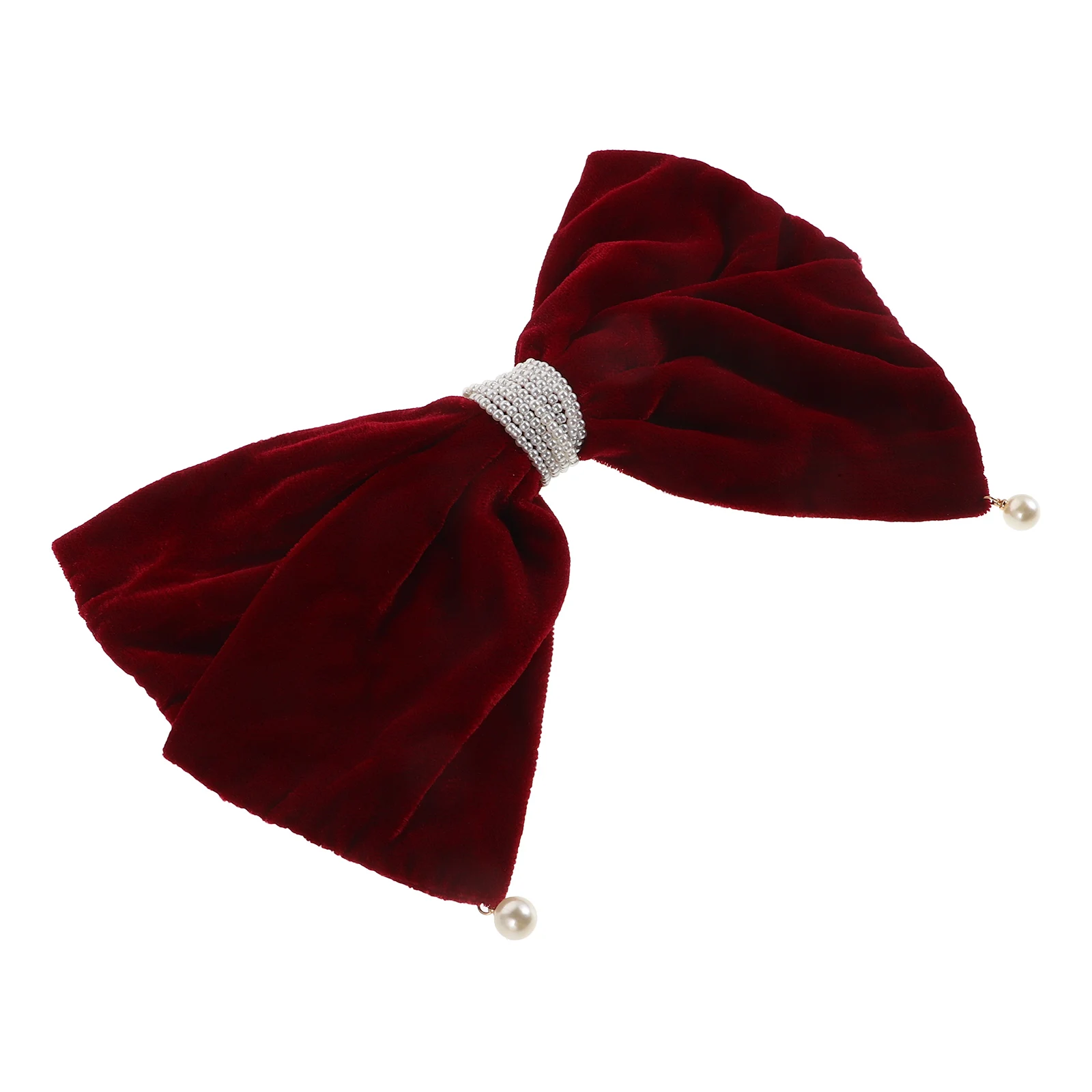 

Velvet Bow Hair Clip Barrettes Decorative Bows French Clips Big Clamps Velvet Fabric Shark Hold Stylish Design Versatile Use