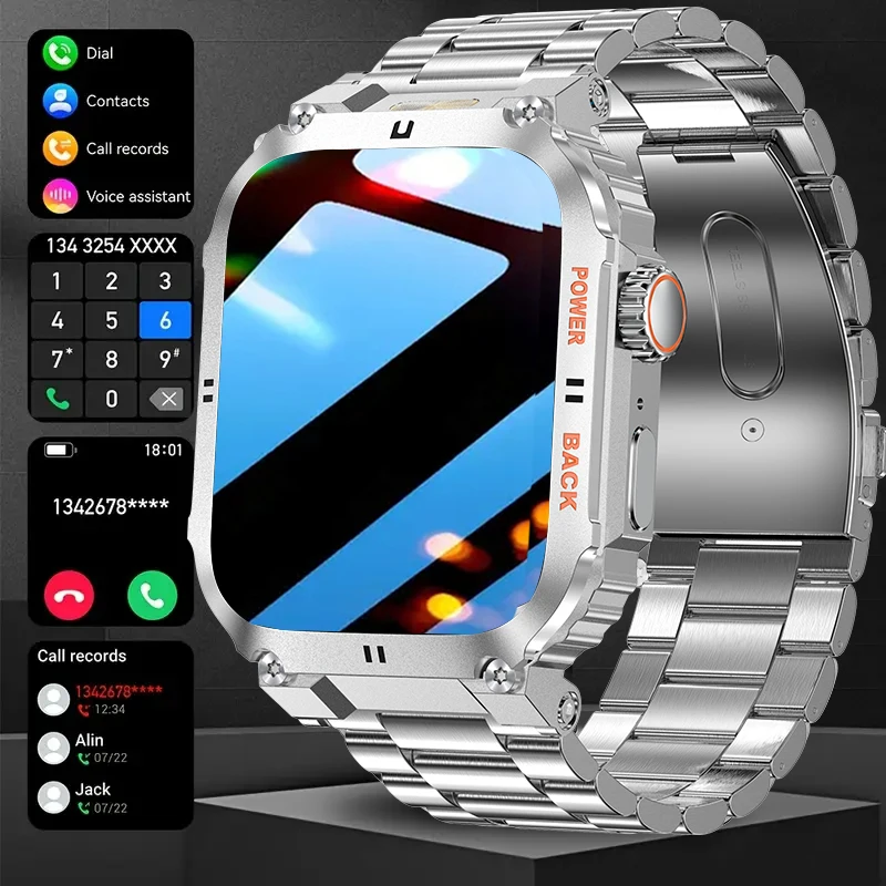 

Мужские умные часы для занятий спортом на открытом воздухе, Bluetooth-вызов, 1,91 дюйма, Full HD-экран, сенсорный фонарик, 110+, спортивный режим, умные часы, новинка 2023 года