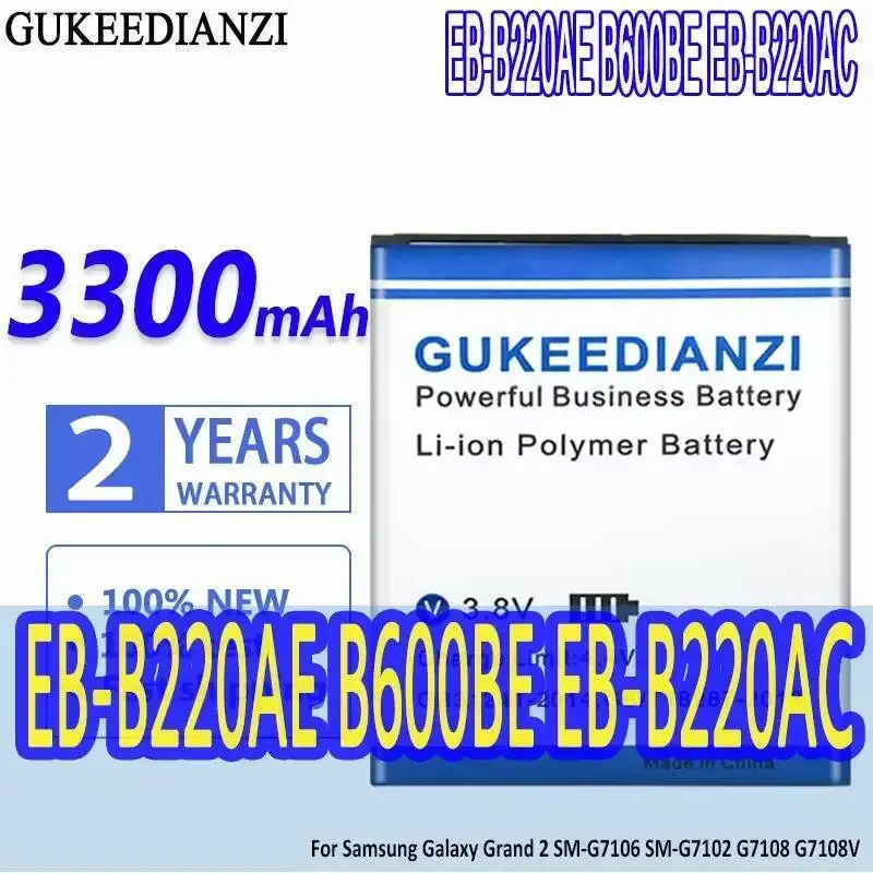 

Аккумулятор мобильного телефона EB-B220AE B600BE EB-B220AC 6750 мАч для Samsung Galaxy Grand 2 SM-G7106 SM-G7102 G7108 G7108V