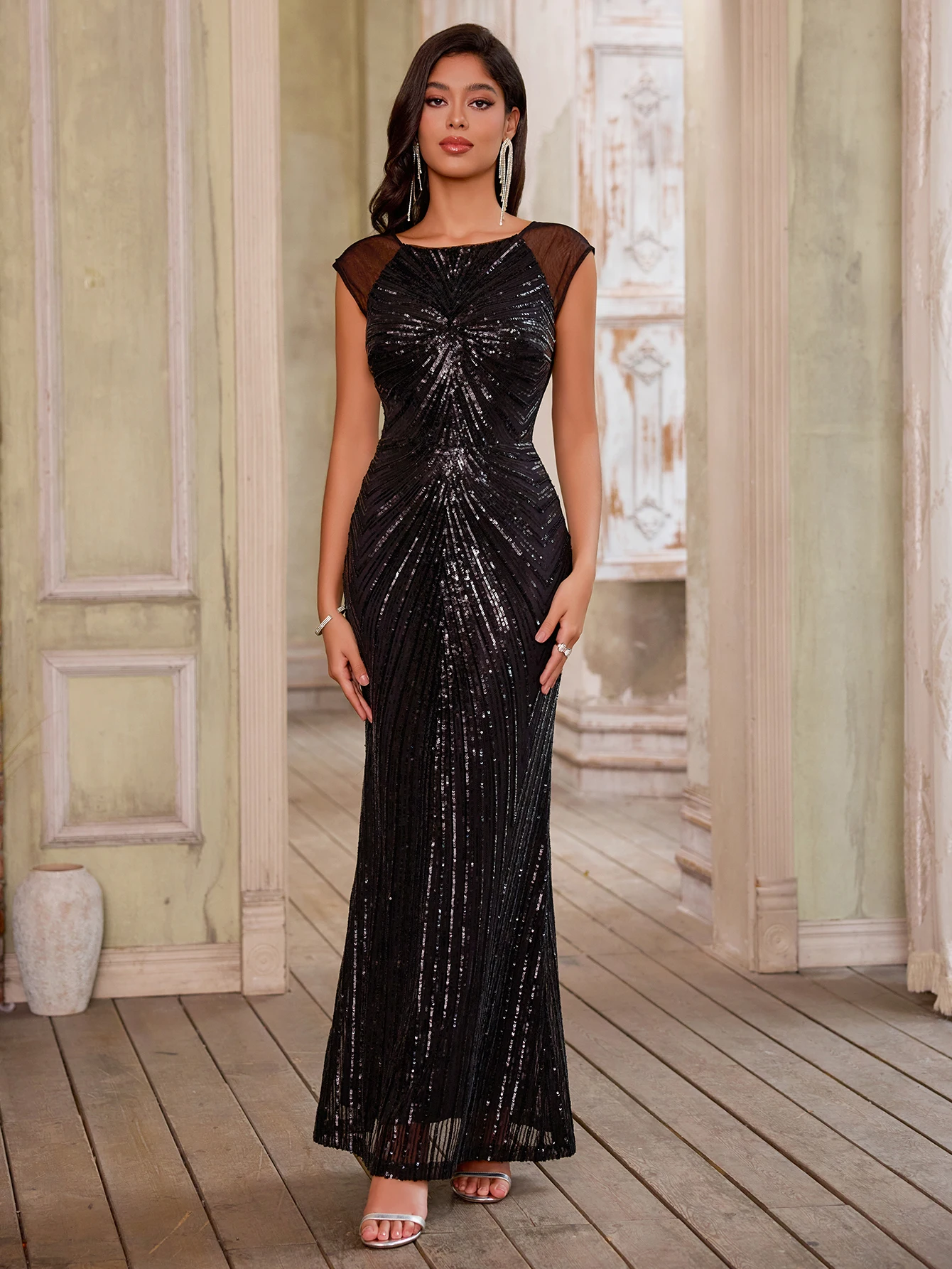 angel-fashions-abito-da-sera-da-donna-con-maniche-ad-aletta-in-tulle-nero-trasparente-con-paillettes